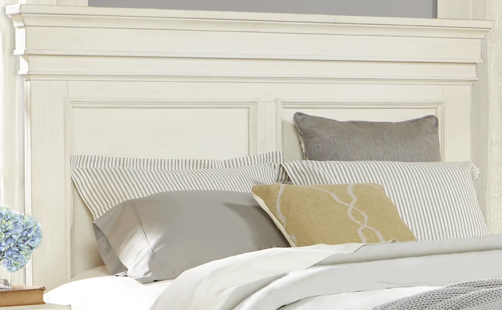 Lake Town Off-White 7 Pc Queen Panel Bedroom with Storage - Thumbnail - Image 4
