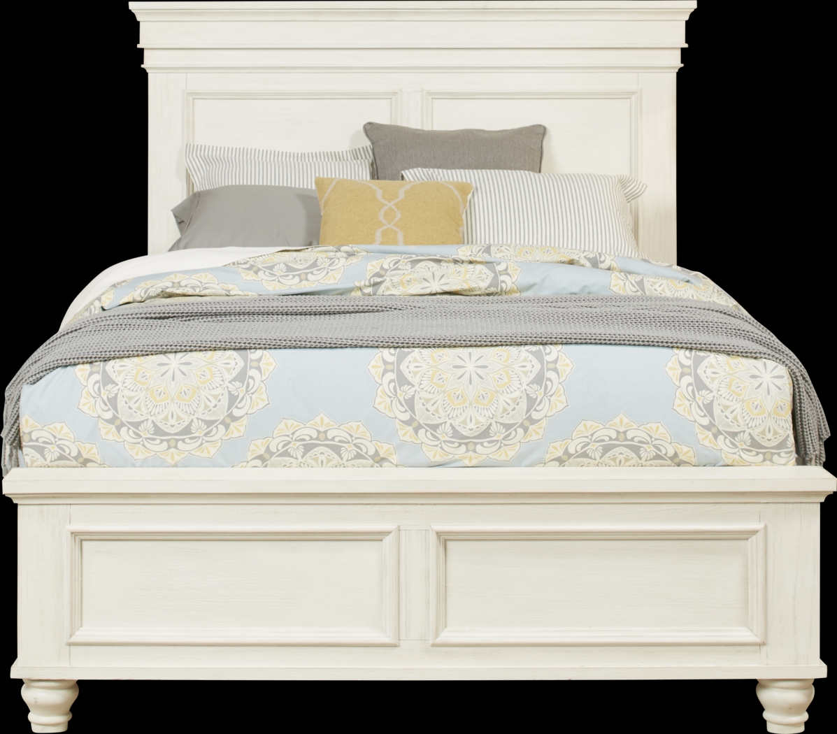 Lake Town Off-White 7 Pc Queen Panel Bedroom - Thumbnail - Image 2