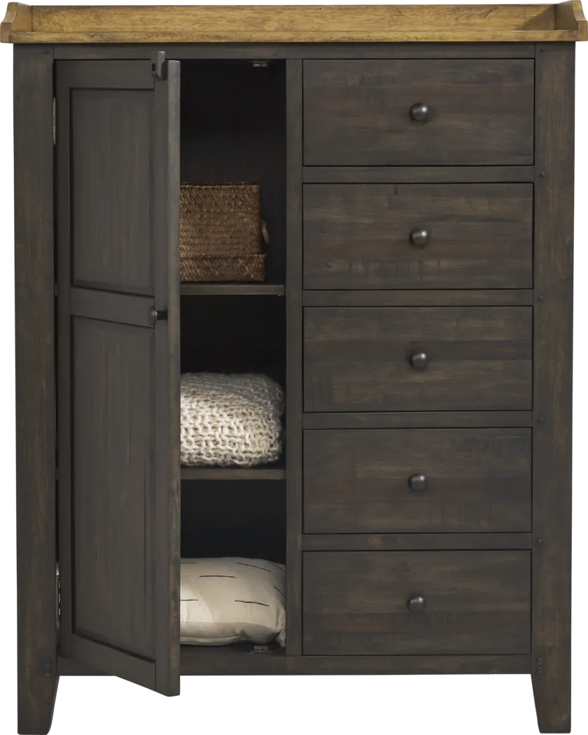 Lake View Brown Door Chest - Thumbnail - Image 2