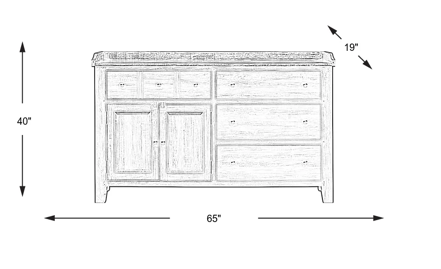 Dimension Image. Please refer to the Dimension Tab on this page for dimension details.