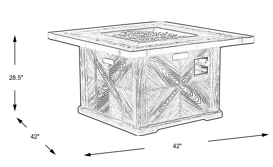 Dimension Image. Please refer to the Dimension Tab on this page for dimension details.