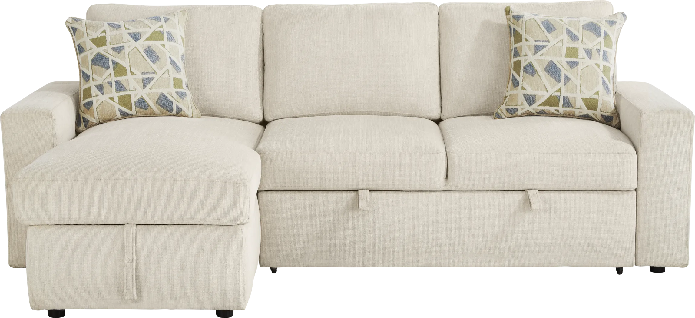 Laken Almond 3 Pc Sleeper Sectional Living Rooms - Thumbnail - Image 3