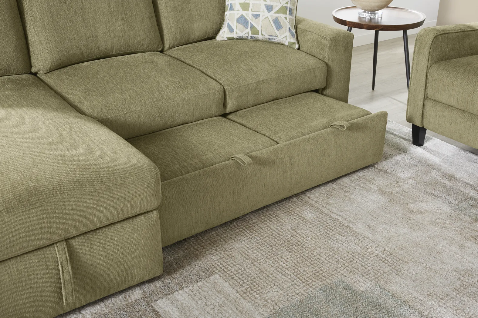 Laken Sage 3 Pc Sleeper Sectional Living Rooms - Thumbnail - Image 6