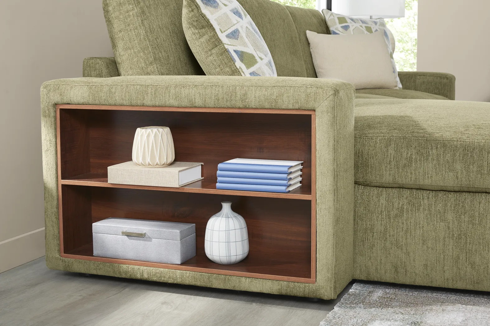 Laken Sage 3 Pc Sleeper Sectional Living Rooms - Thumbnail - Image 9