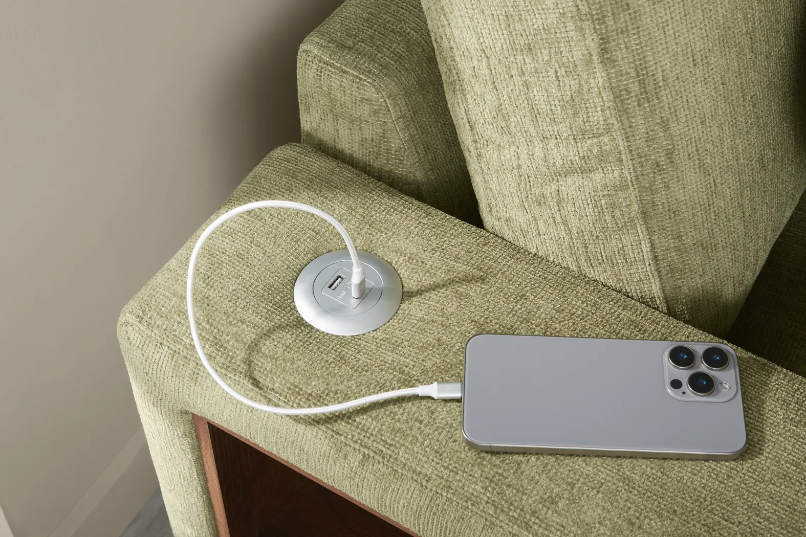 Laken Sage 3 Pc Sleeper Sectional Living Rooms - Thumbnail - Image 10