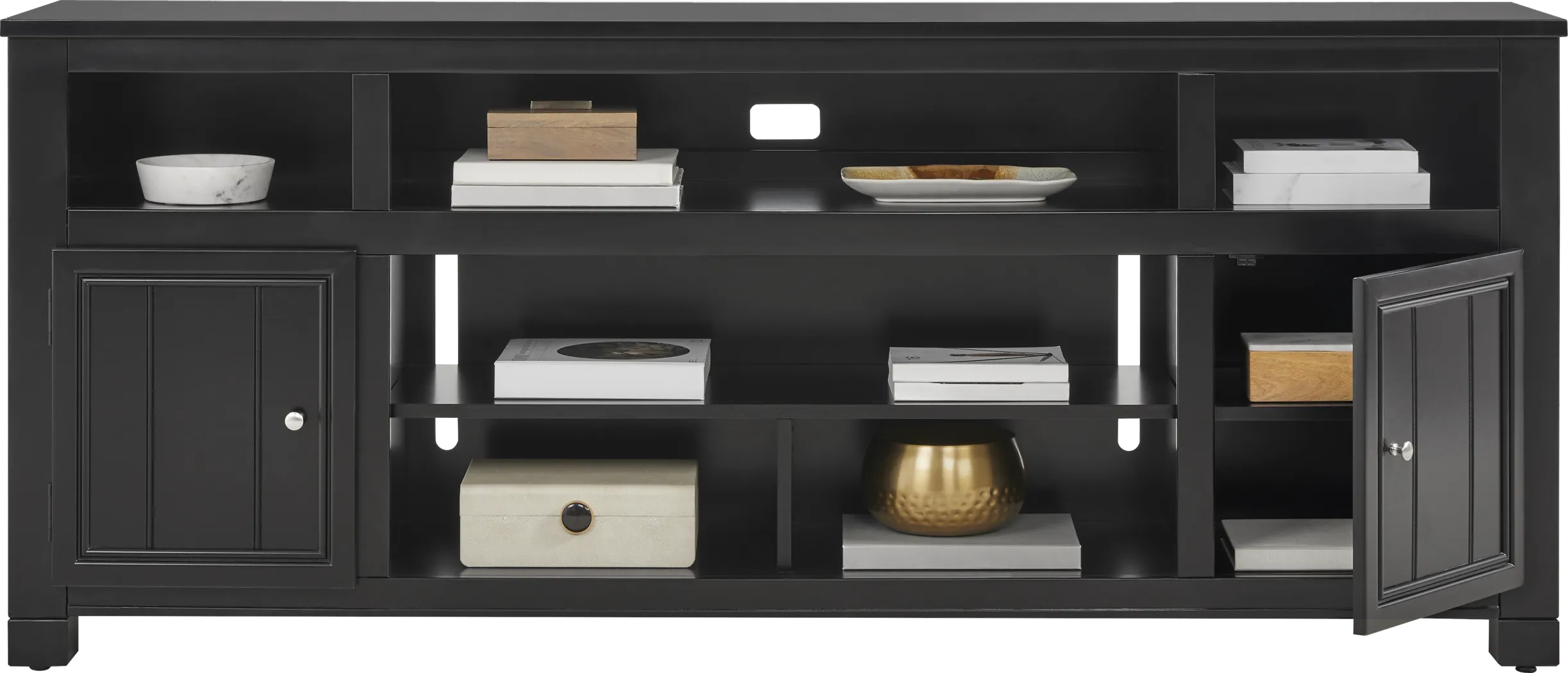 Lakeside Cottage Black 84 In. Console - Thumbnail - Image 3