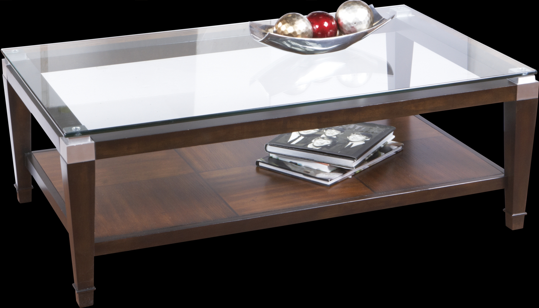 Laketon Walnut Finish Cocktail Table - Thumbnail - Image 1