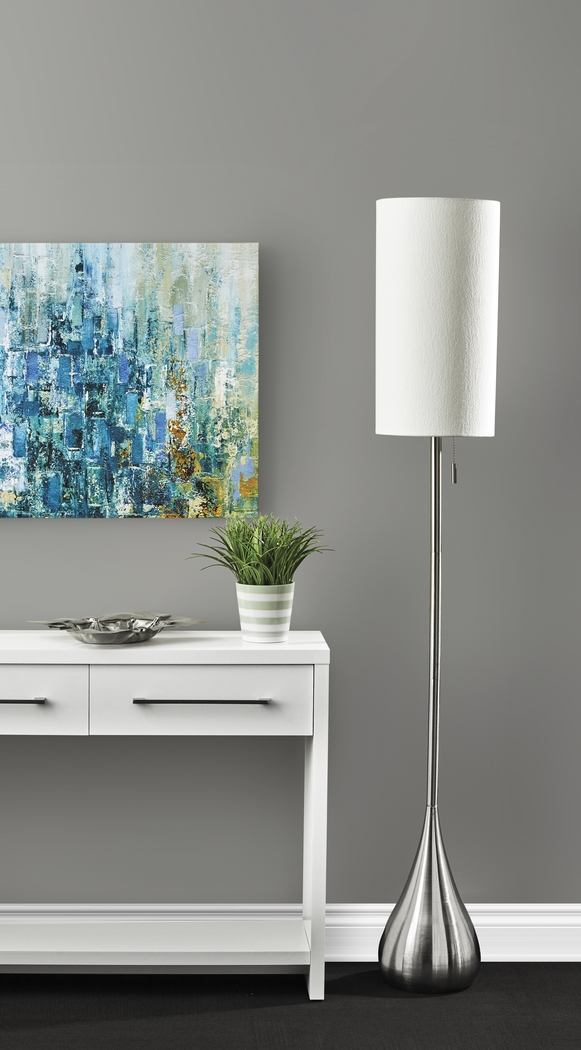 Lakeview Court Brushed Steel Floor Lamp - Thumbnail - Image 3