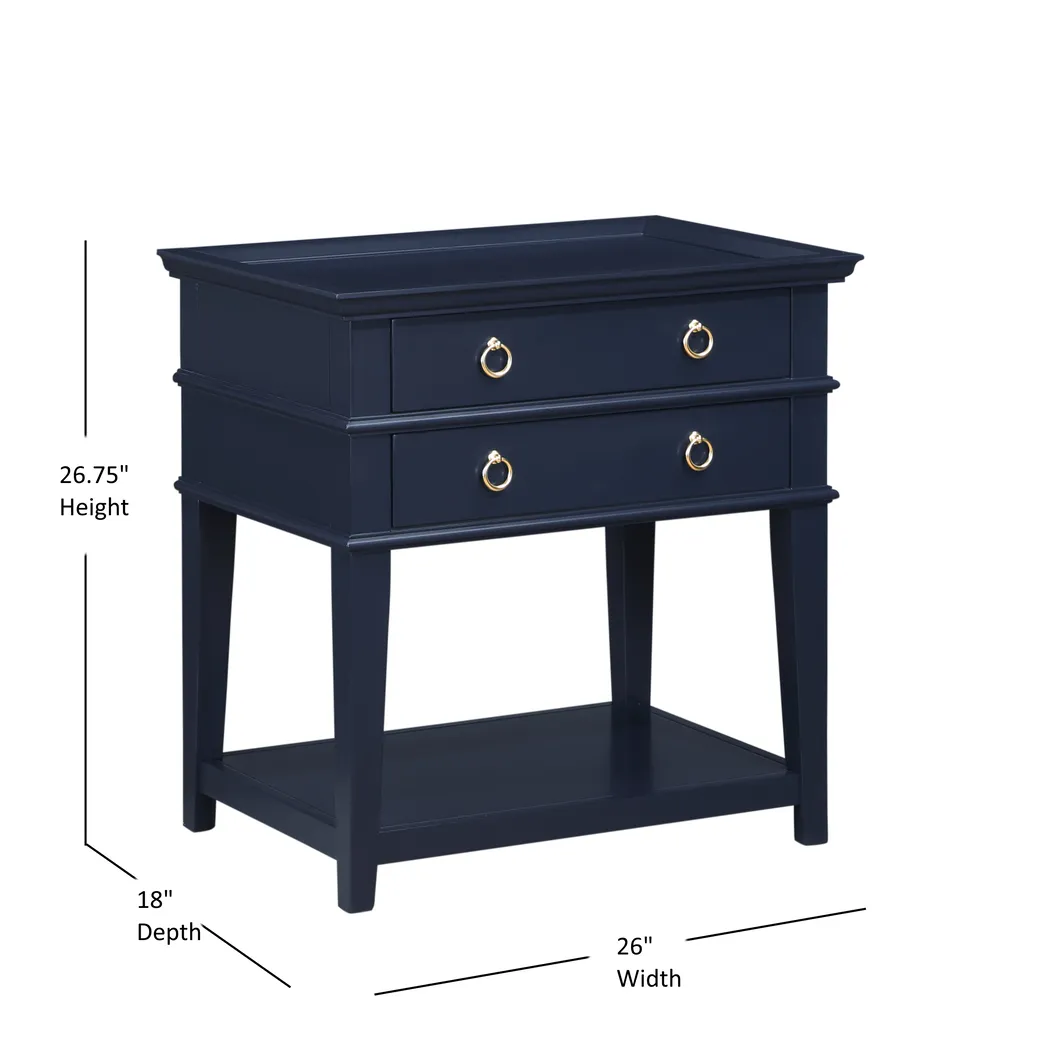 Lakoba Dark Blue Nightstand - Thumbnail - Image 12