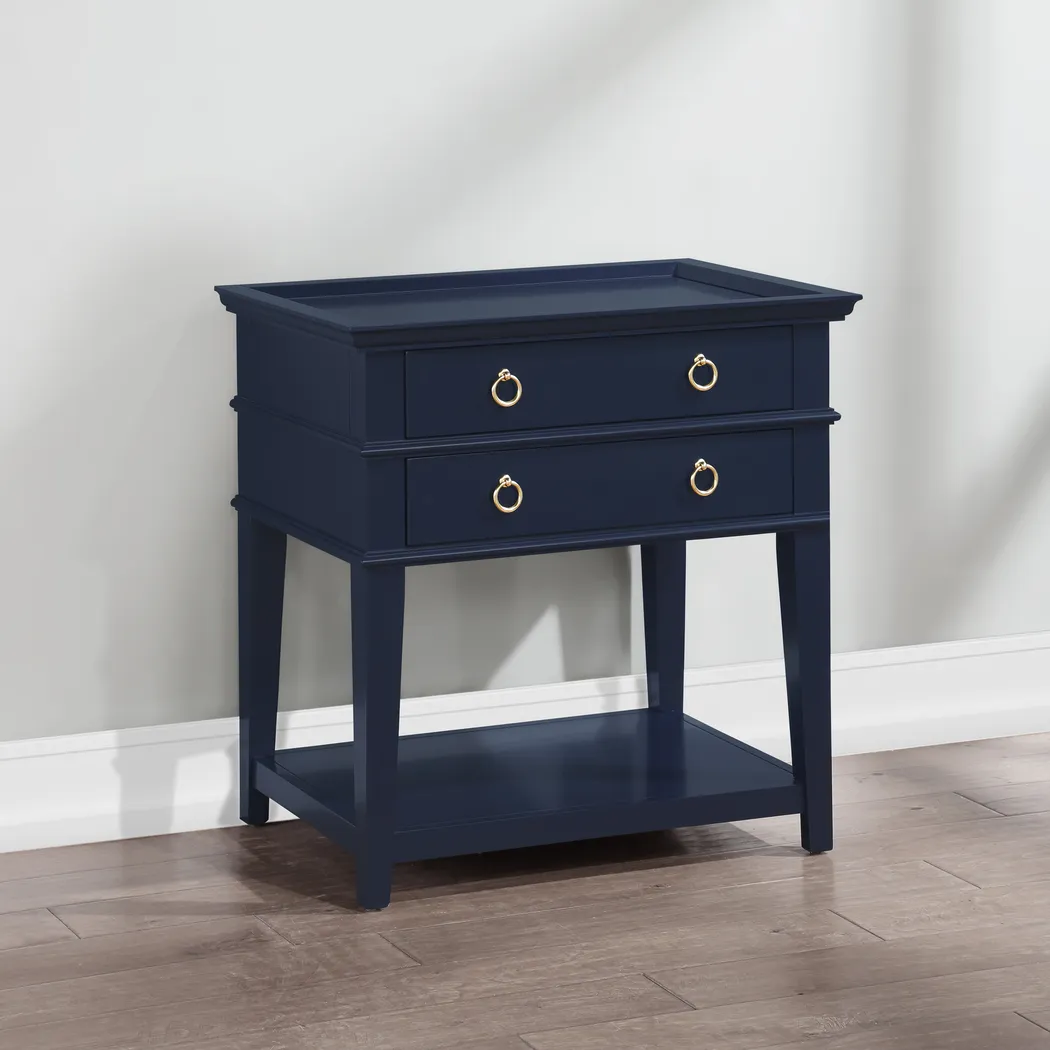 Lakoba Dark Blue Nightstand - Thumbnail - Image 3