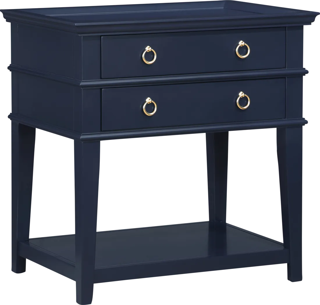 Lakoba Dark Blue Nightstand - Thumbnail - Image 1