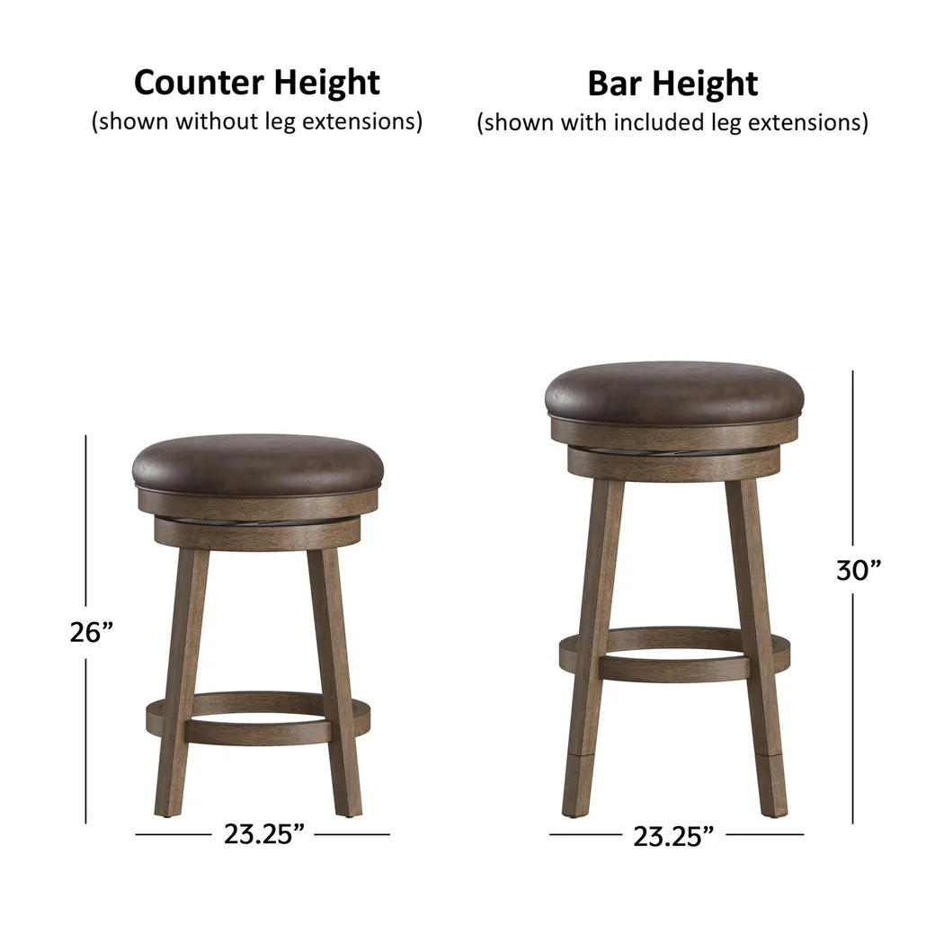 Lalage Brown Adjustable Swivel Stool - Thumbnail - Image 20