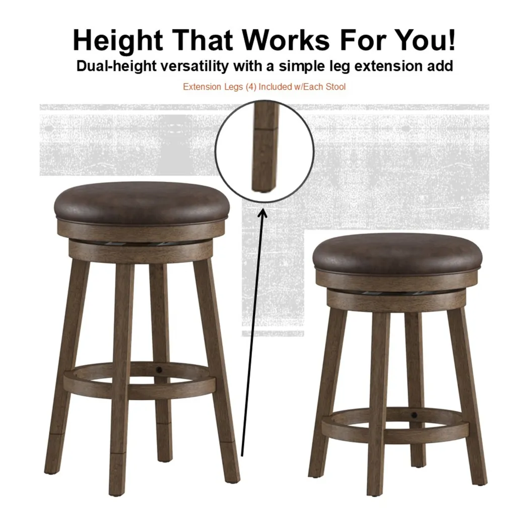 Lalage Brown Adjustable Swivel Stool - Thumbnail - Image 22