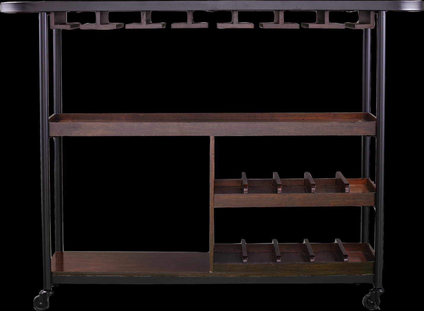 Lamasney Brown Bar Cart - Thumbnail - Image 2