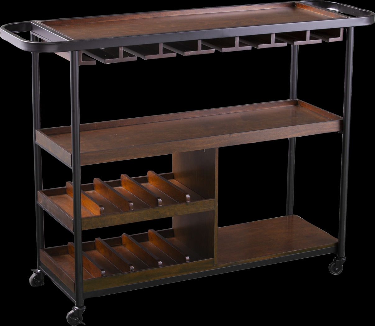 Lamasney Brown Bar Cart - Thumbnail - Image 1