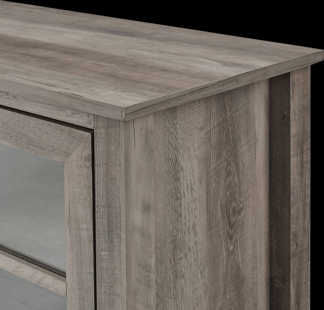 Lambdin Gray 70 in. Console, With Electric Fireplace - Thumbnail - Image 6