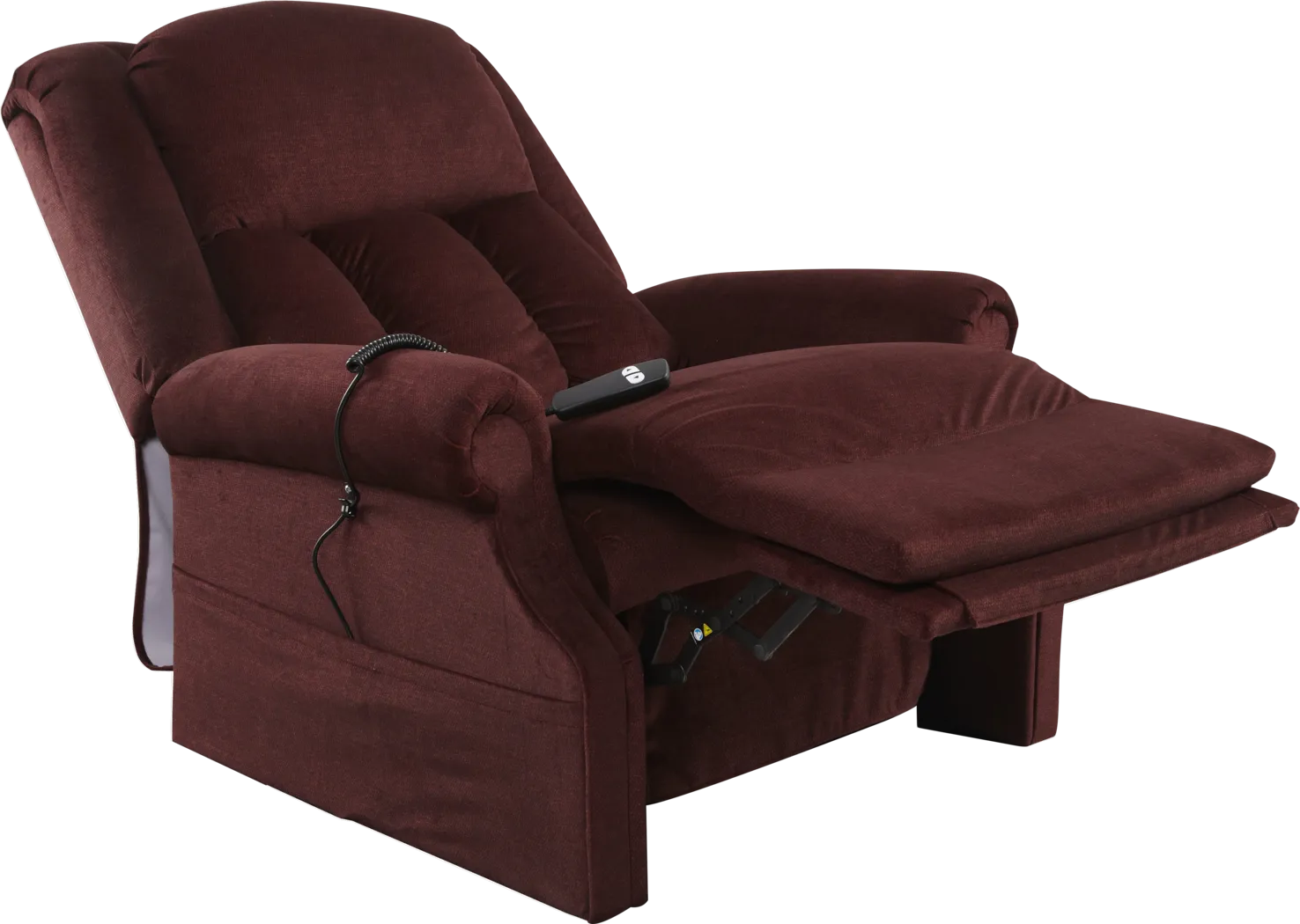 Lambeth Burgundy Lift Chair Power Recliner - Thumbnail - Image 3