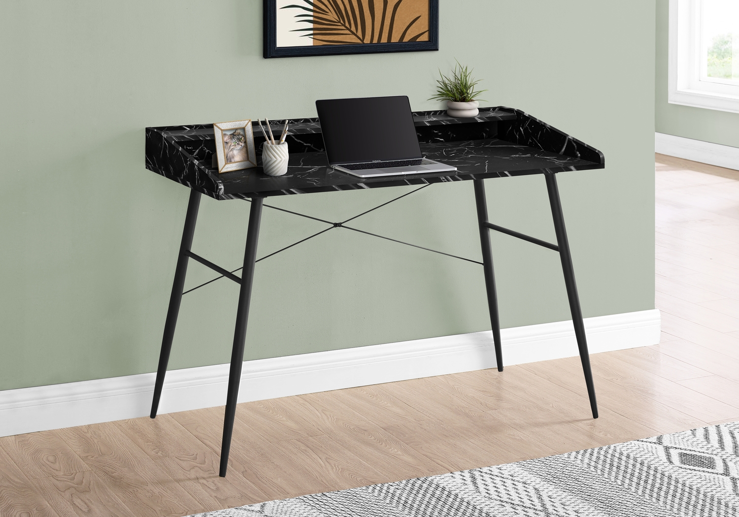 Lambright Black Marble Desk - Thumbnail - Image 2