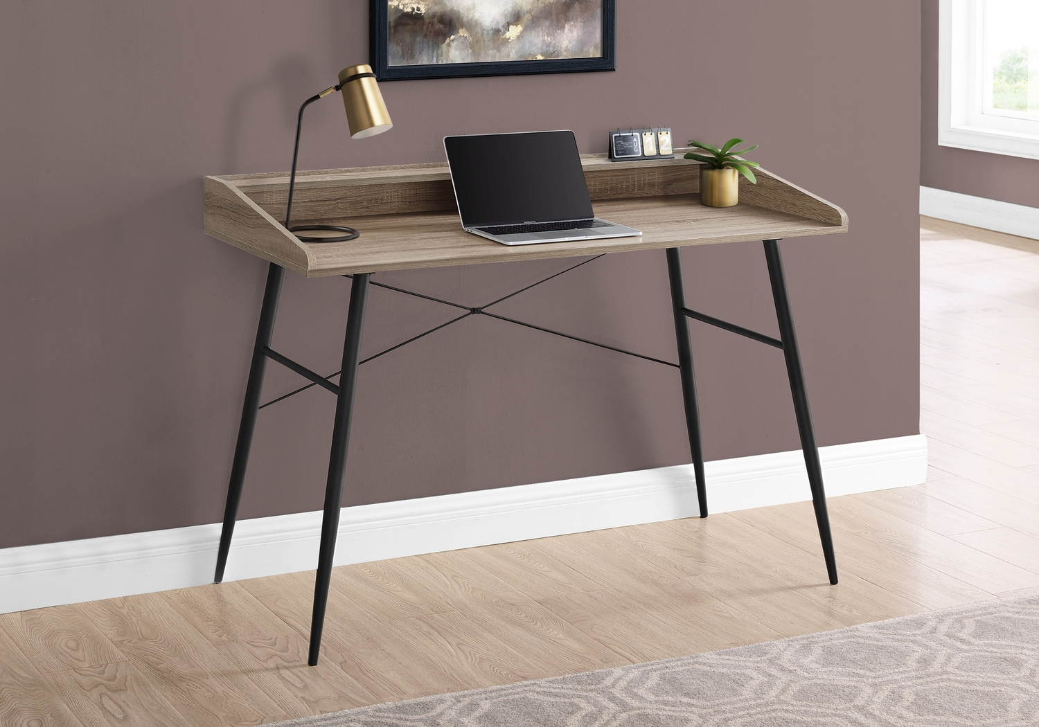 Lambright Dark Taupe Desk - Thumbnail - Image 2