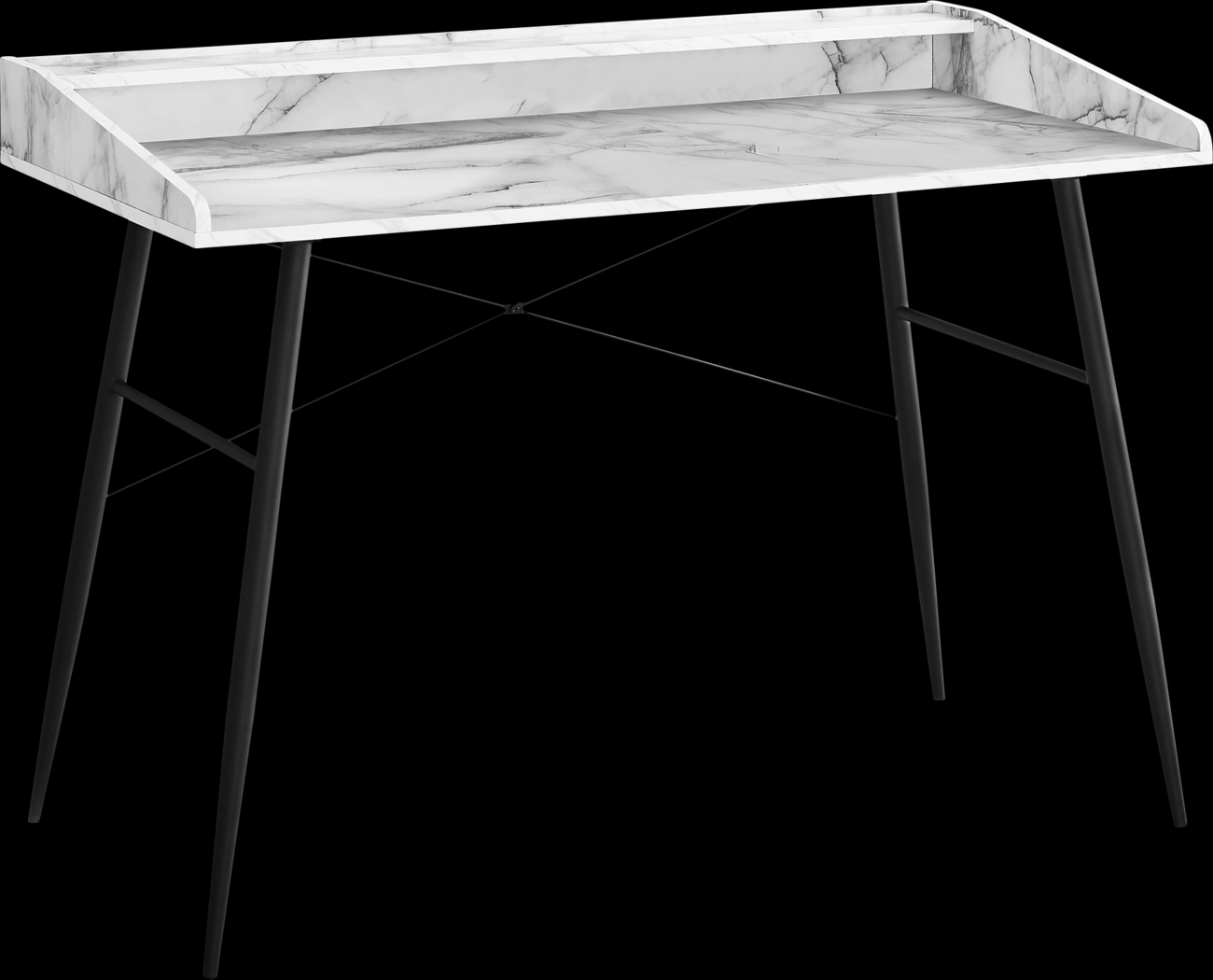 Lambright White Marble Desk - Thumbnail - Image 1