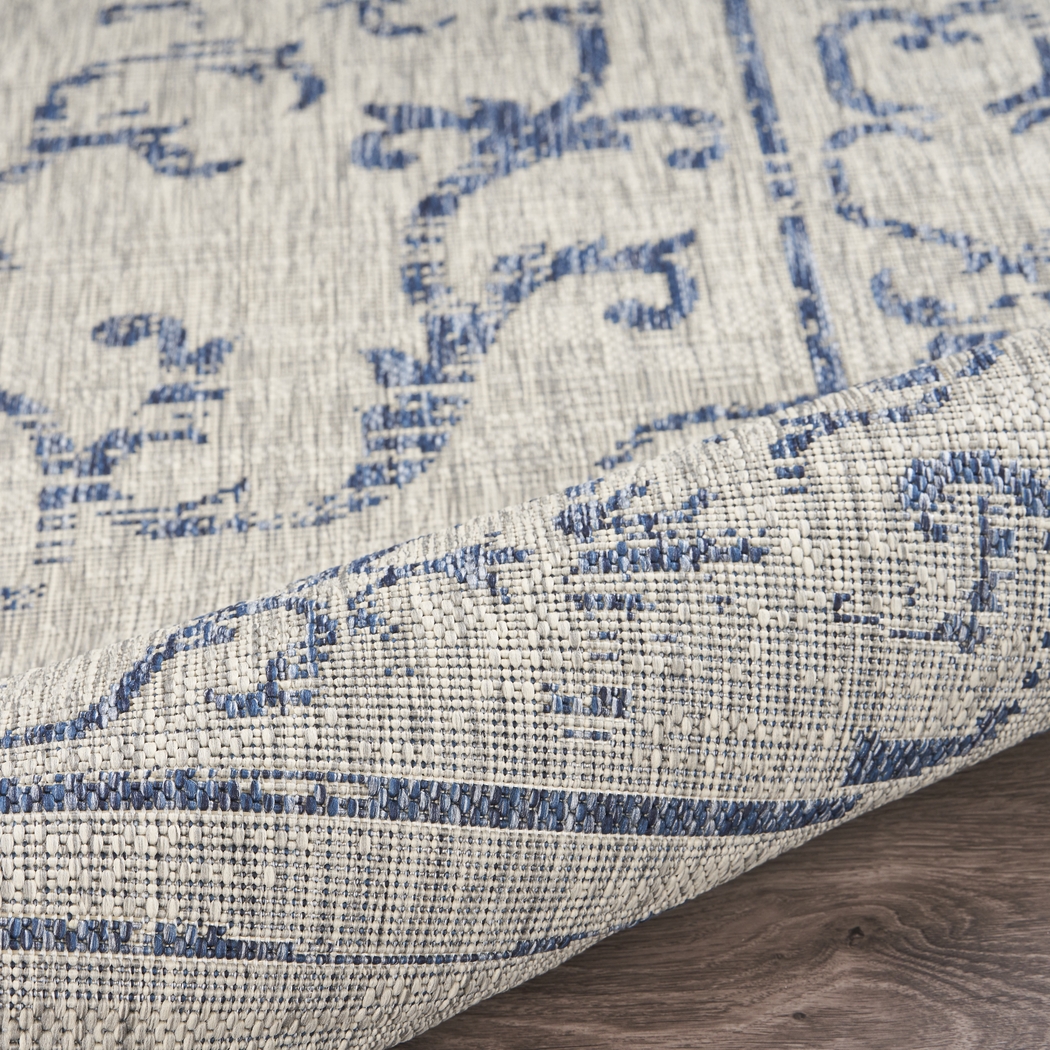 Lamdiac Navy/Gray 7'9 x 9'9 Indoor/Outdoor Rug - Thumbnail - Image 7