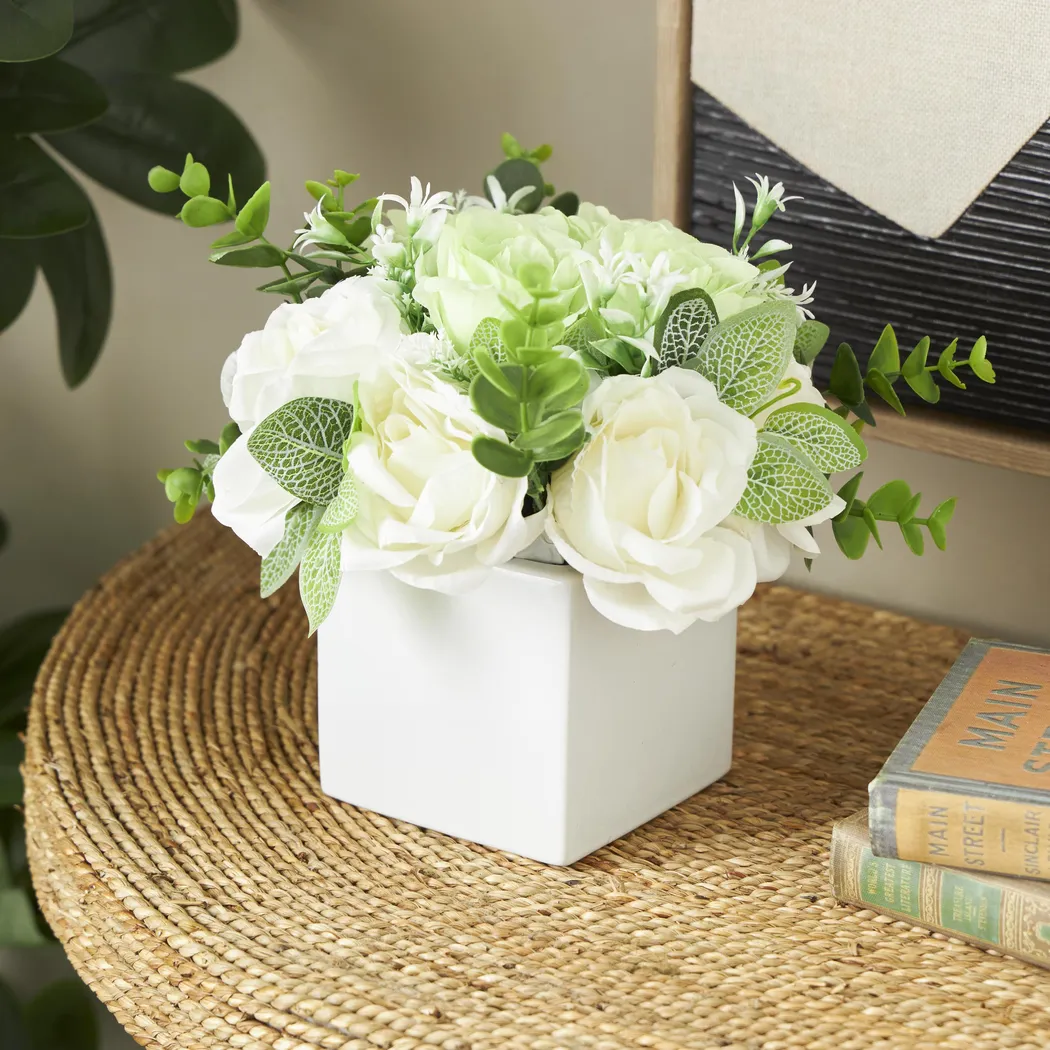 Lamhi White Indoor/Outdoor Silk Floral - Thumbnail - Image 2