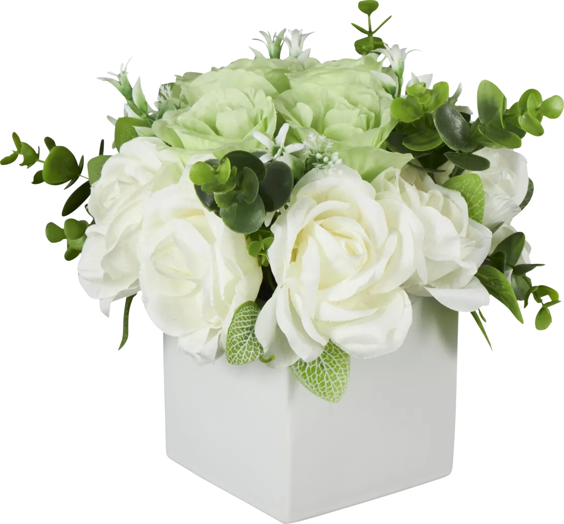 Lamhi White Indoor/Outdoor Silk Floral - Thumbnail - Image 3
