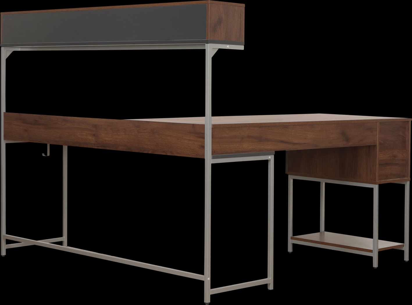 Lamlou Walnut L-Shaped Storage Desk - Thumbnail - Image 11
