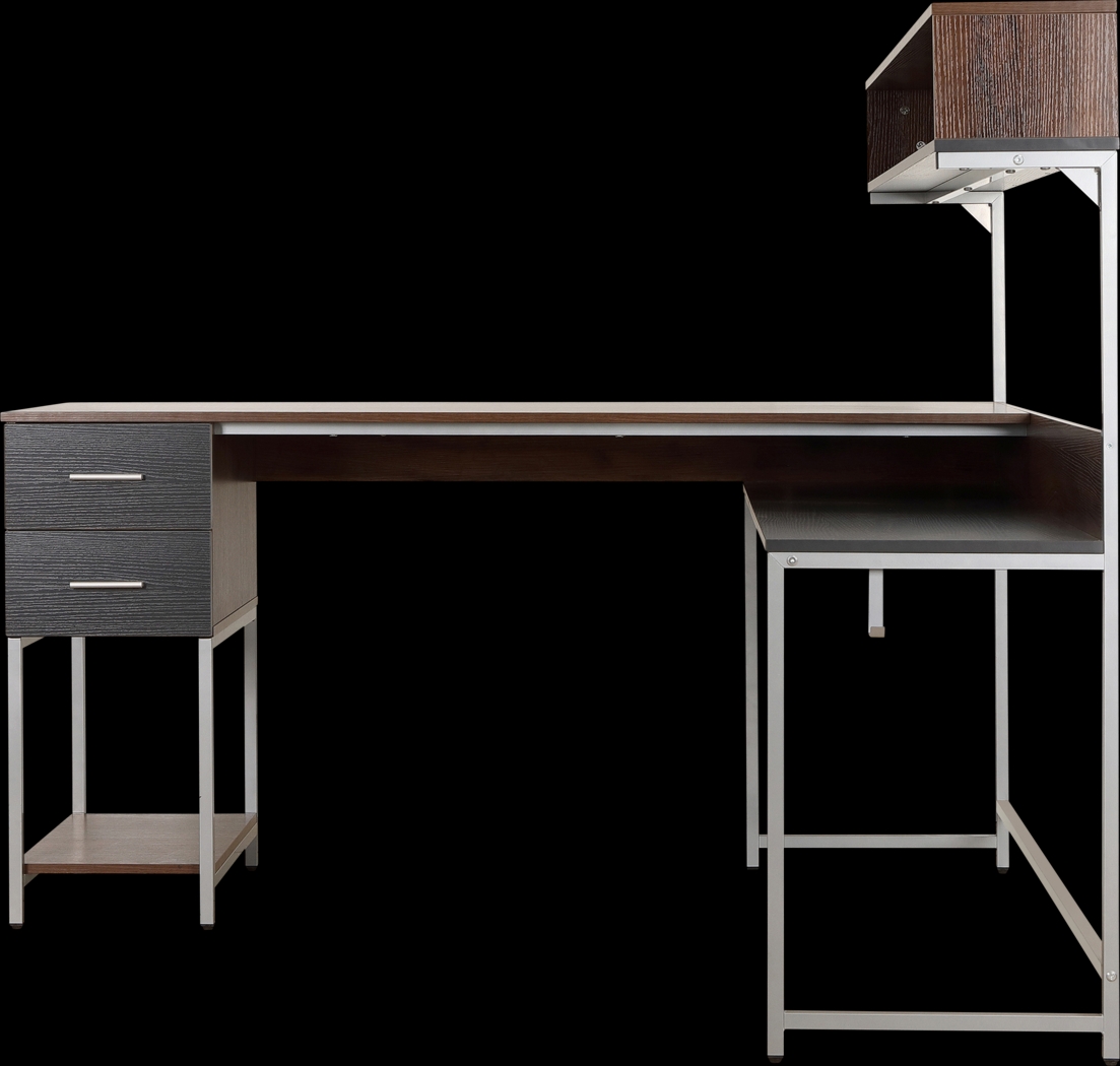 Lamlou Walnut L-Shaped Storage Desk - Thumbnail - Image 6