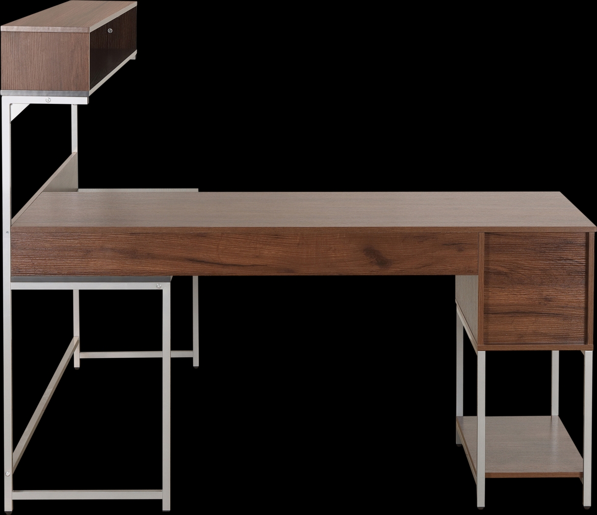 Lamlou Walnut L-Shaped Storage Desk - Thumbnail - Image 9