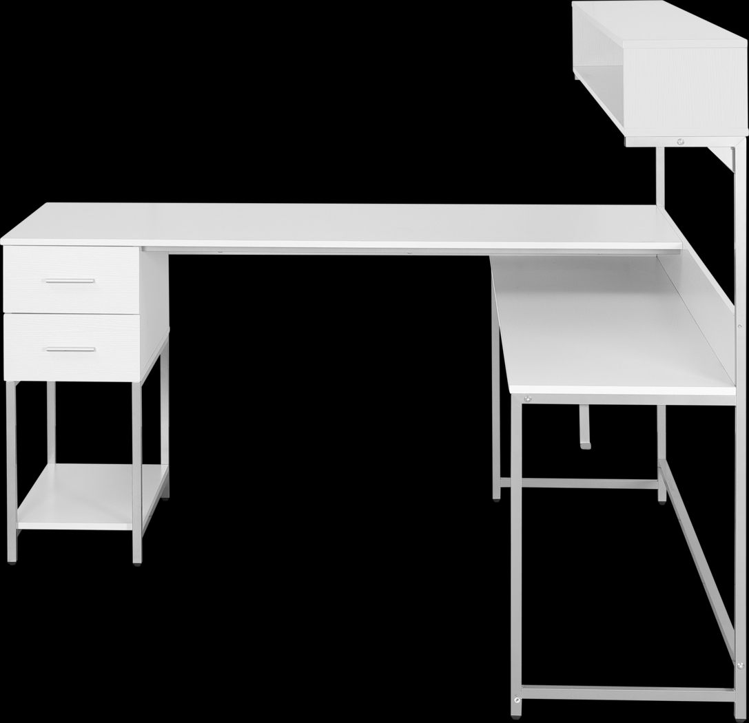 Lamlou White L-Shaped Storage Desk - Thumbnail - Image 7