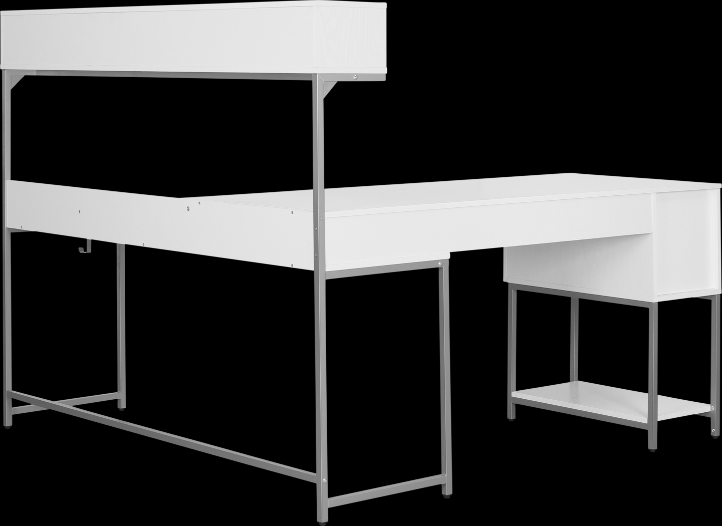 Lamlou White L-Shaped Storage Desk - Thumbnail - Image 10