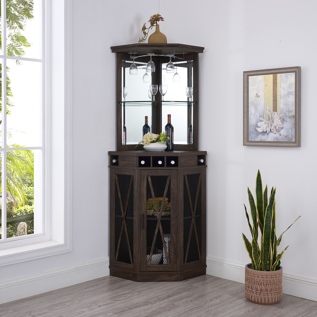 Lamon Brown Bar Cabinet - Thumbnail - Image 7