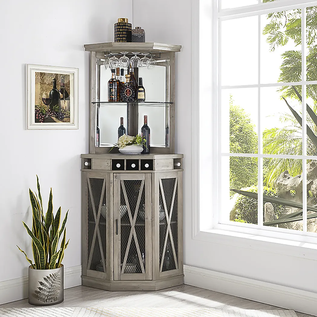 Lamon Gray Bar Cabinet - Thumbnail - Image 11