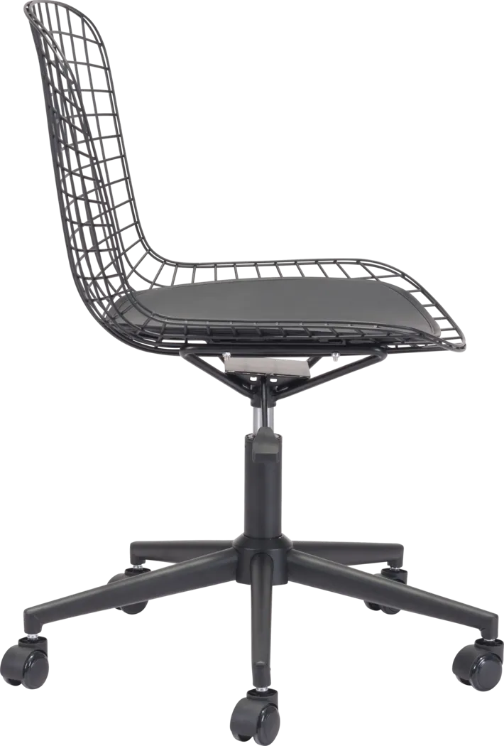 Lamoni Black Desk Chair - Thumbnail - Image 3