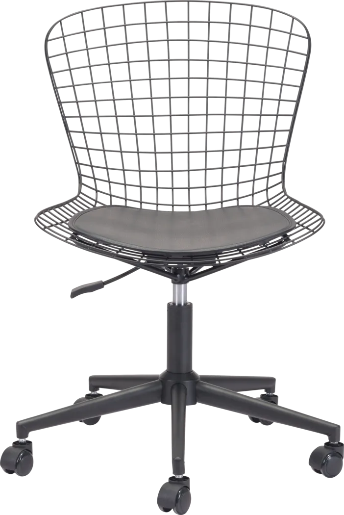Lamoni Black Desk Chair - Thumbnail - Image 4