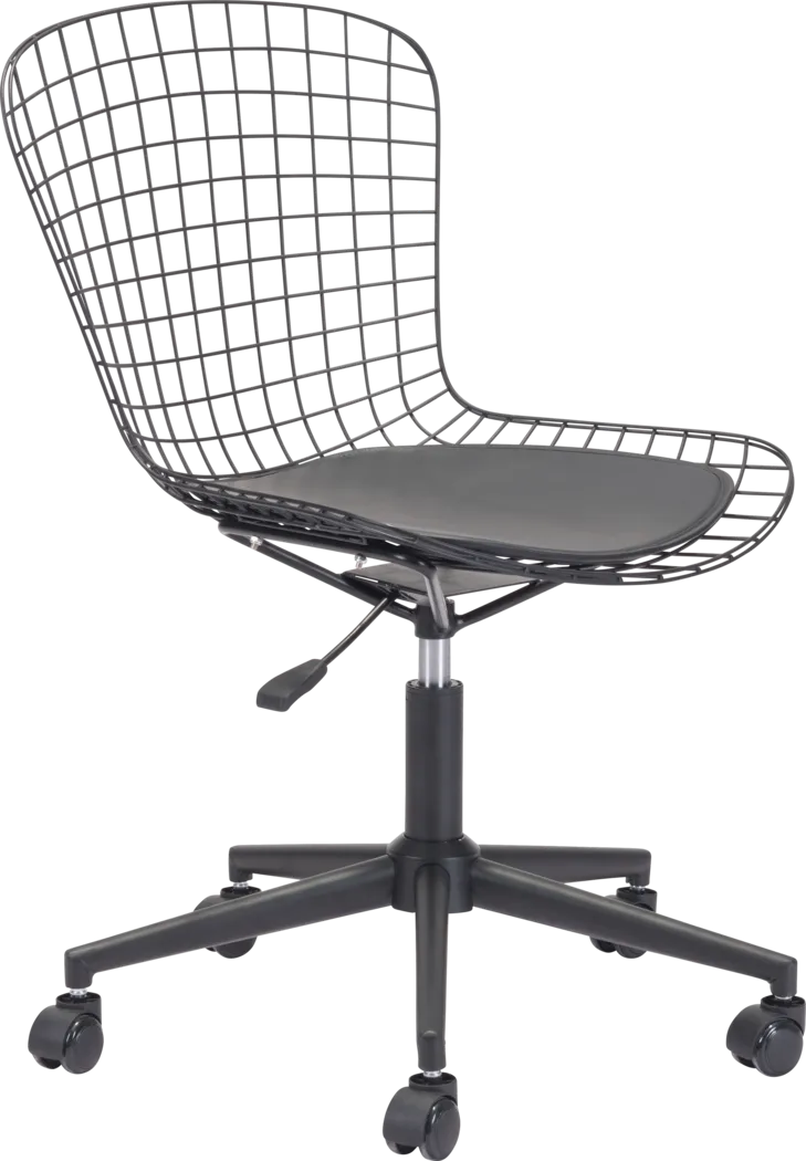 Lamoni Black Desk Chair - Thumbnail - Image 1