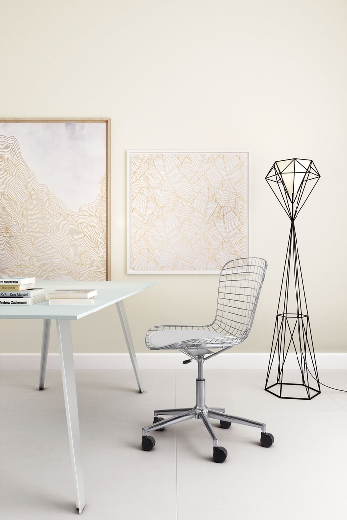 Lamoni White Desk Chair - Thumbnail - Image 2