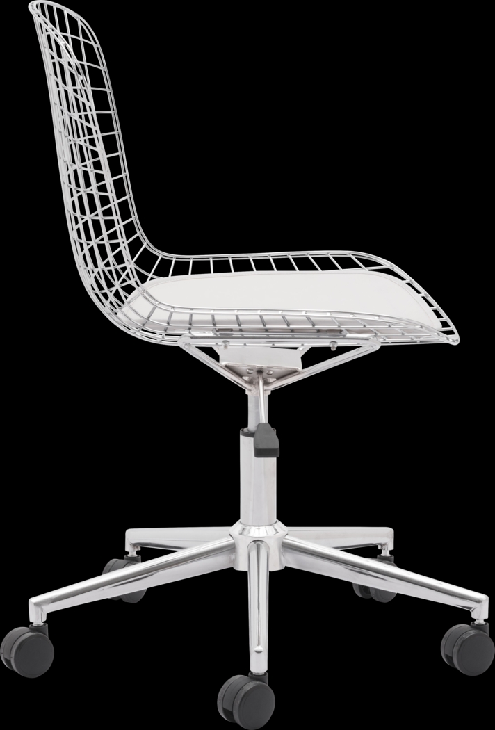 Lamoni White Desk Chair - Thumbnail - Image 3