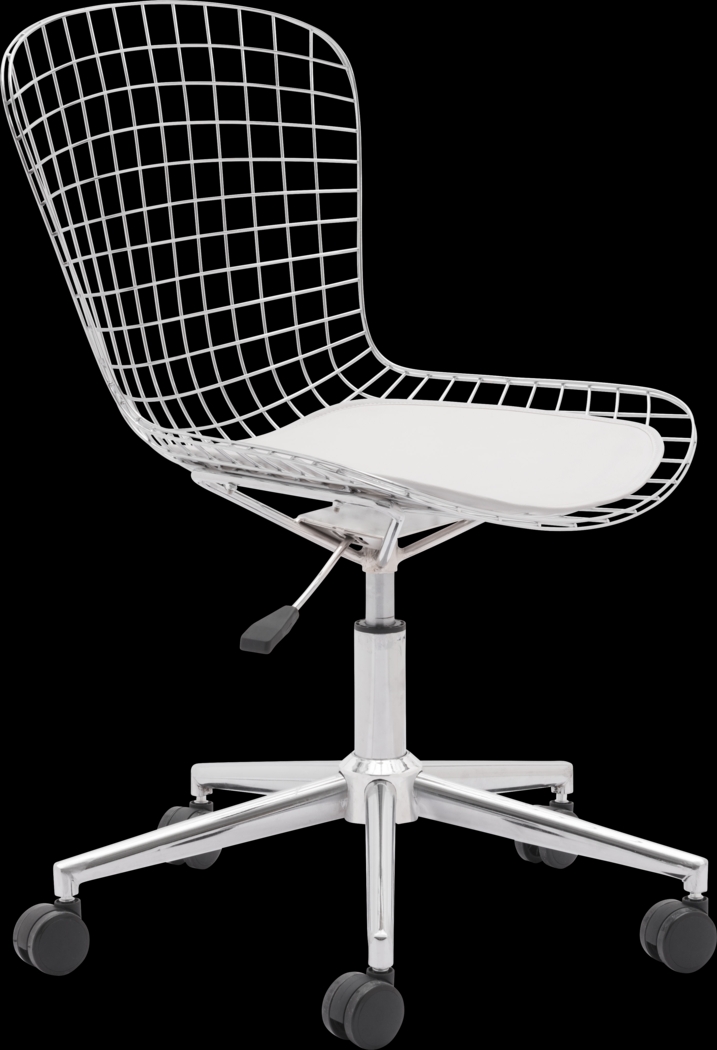 Lamoni White Desk Chair - Thumbnail - Image 1