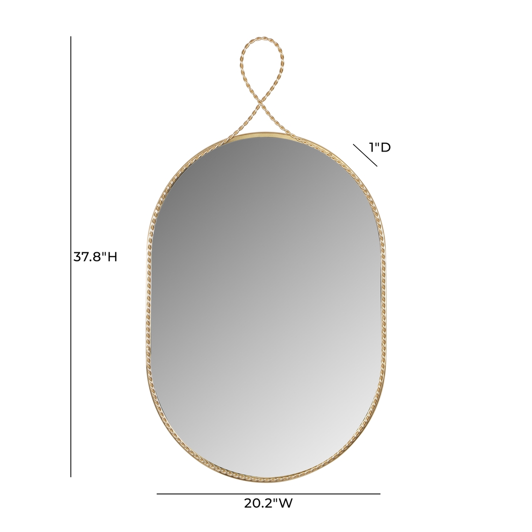 Lampasas Gold Oval Mirror - Thumbnail - Image 6