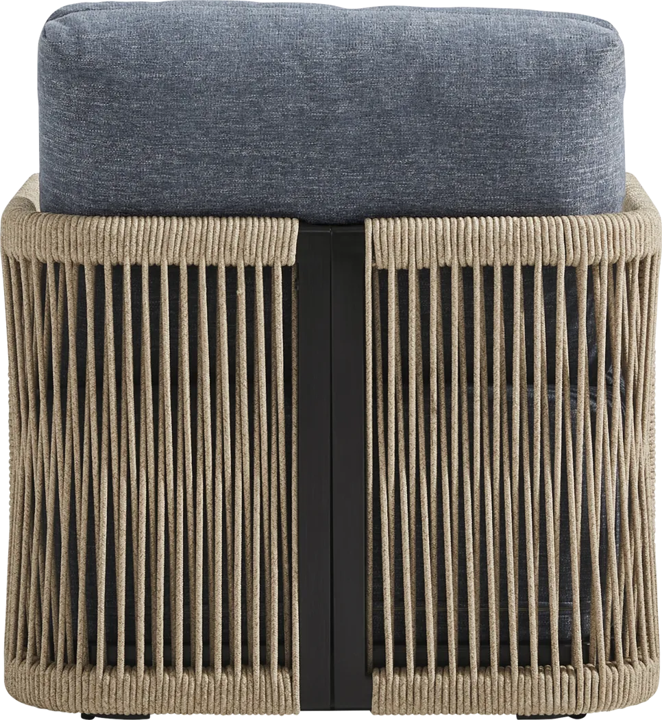 Lanai Black 4 Pc Outdoor Seating Set with Mineral Cushions - Image 10