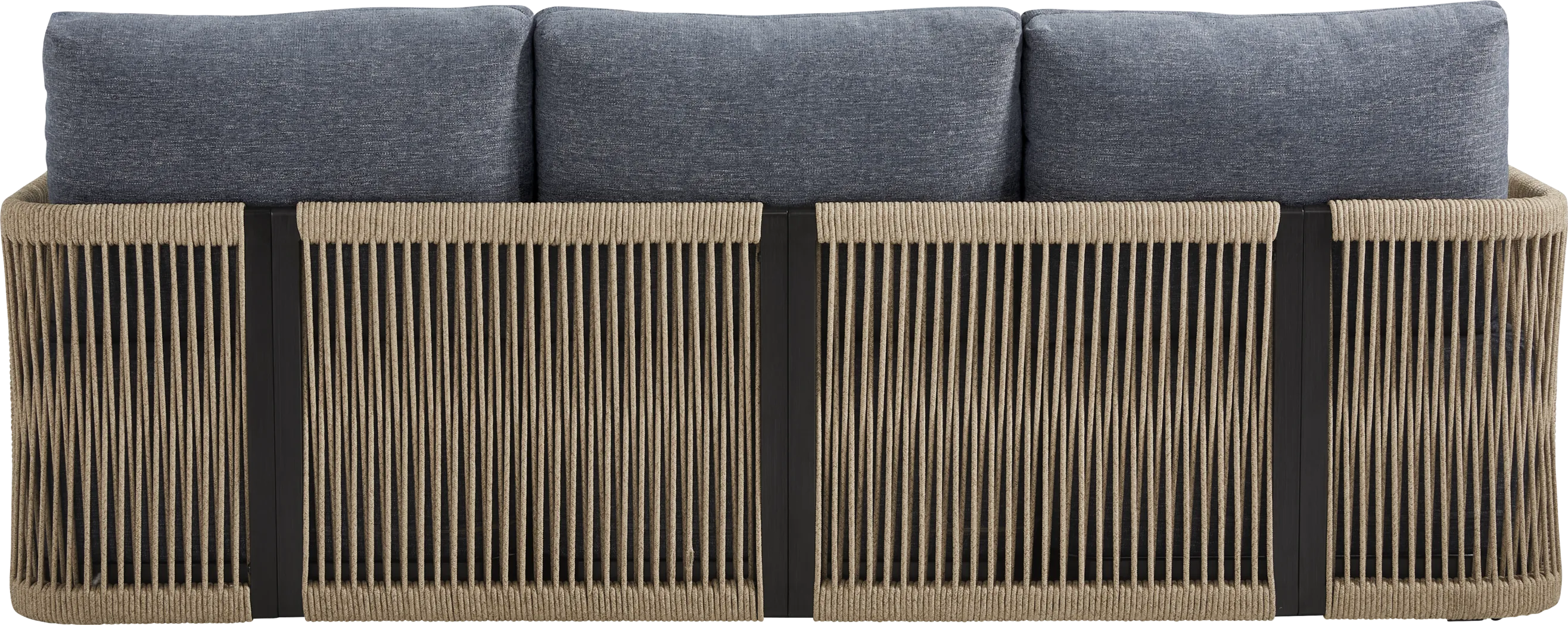 Lanai Black Outdoor Sofa with Mineral Cushions - Thumbnail - Image 3