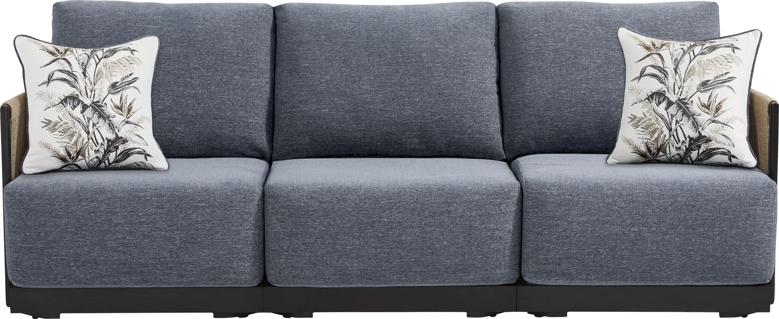 Lanai Black Outdoor Sofa with Mineral Cushions - Thumbnail - Image 1