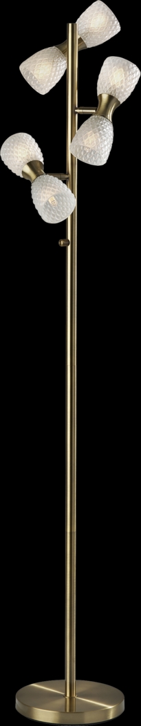 Lanai Oaks Brass Floor Lamp - Thumbnail - Image 1