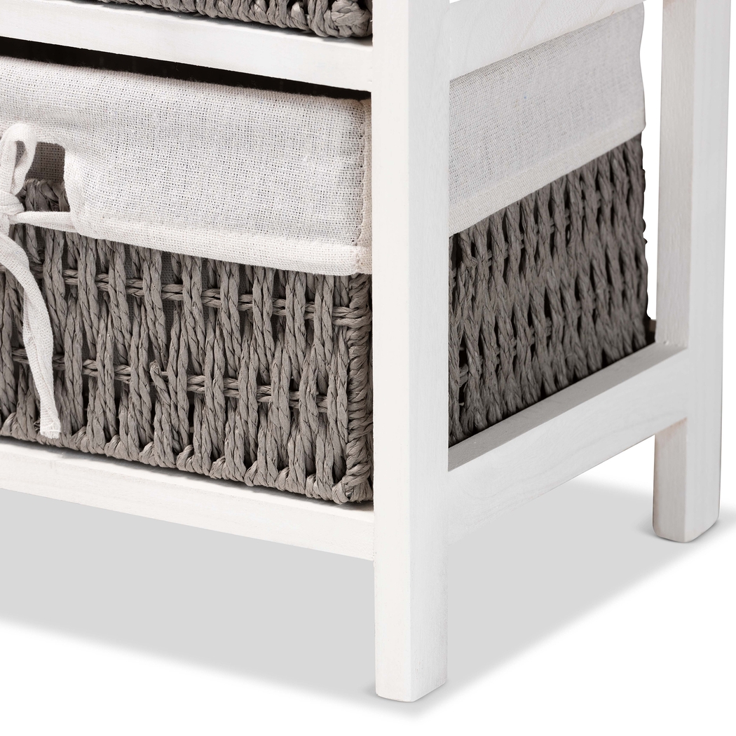 Lancashire White 2 Basket Storage Unit - Thumbnail - Image 4