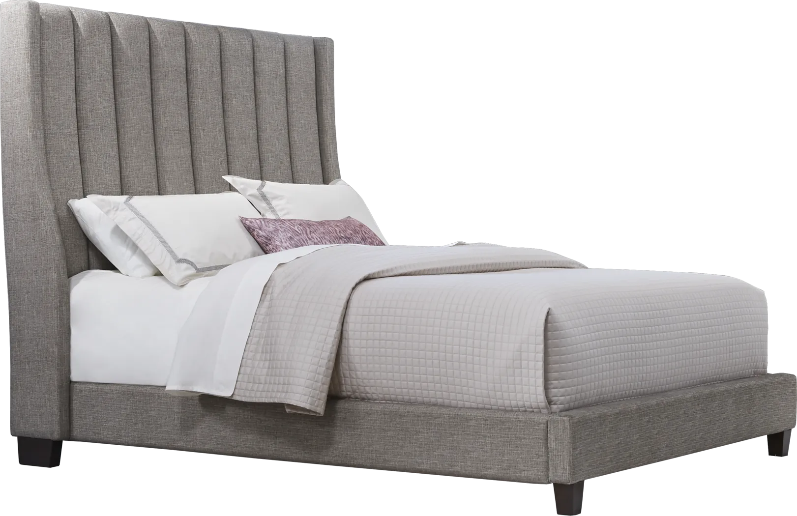 Landmark Court Gray 3 Pc King Upholstered Bed - Thumbnail - Image 2