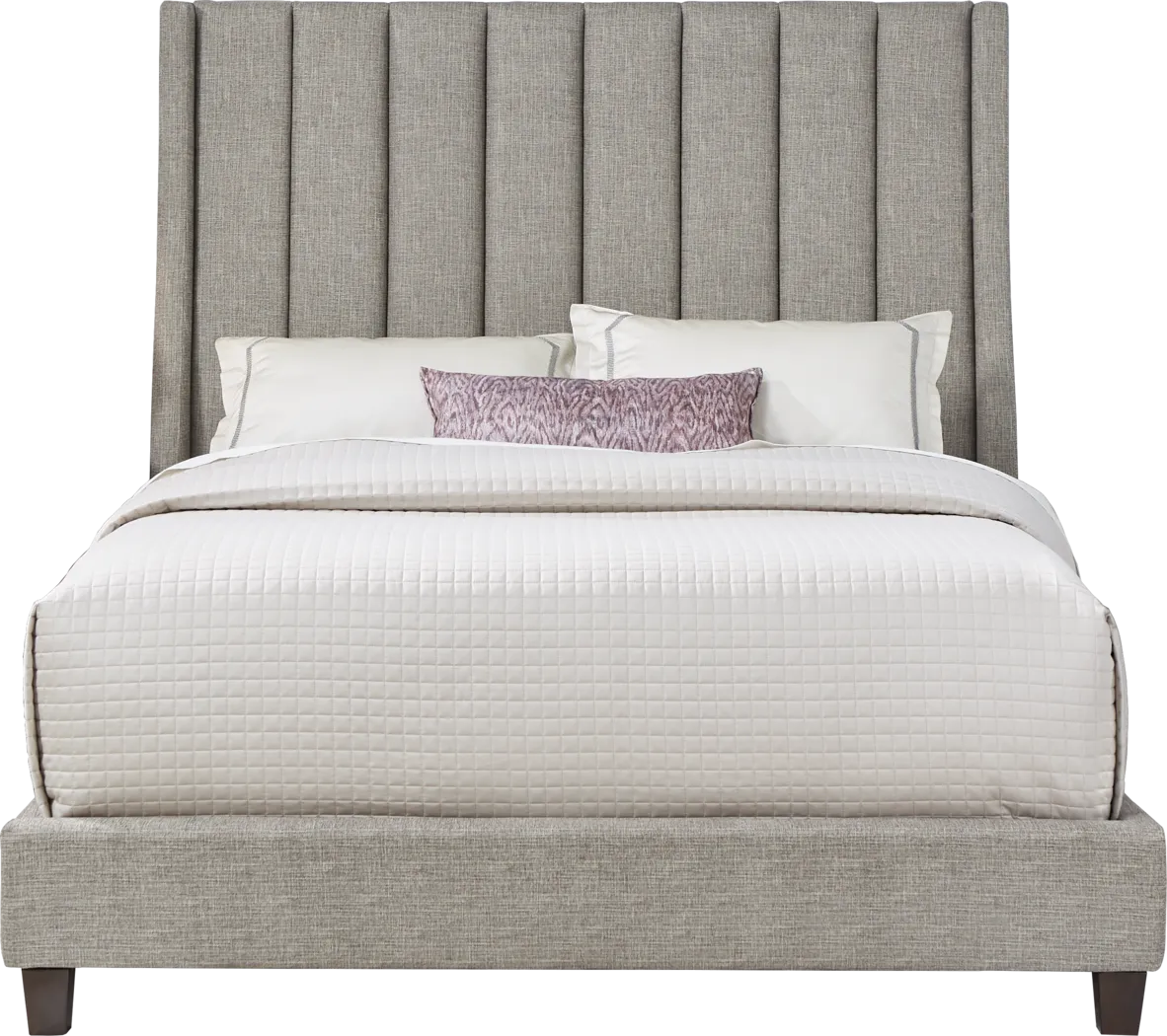 Landmark Court Gray 3 Pc King Upholstered Bed - Thumbnail - Image 1