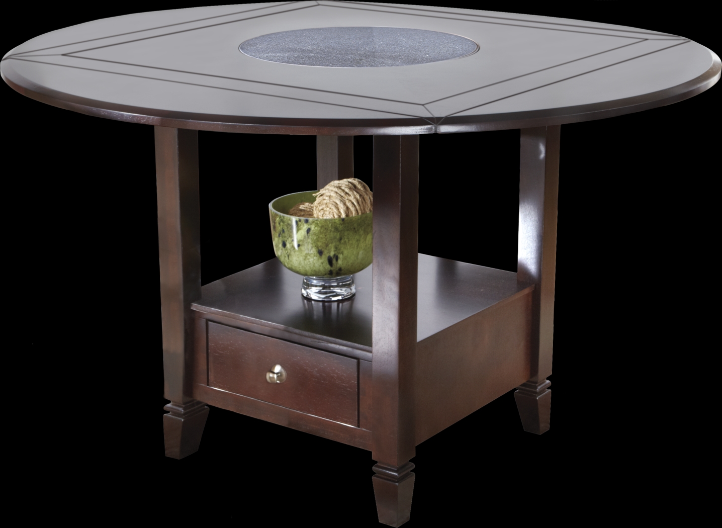 Landon Chocolate Round Counter Height Dining Table - Thumbnail - Image 1