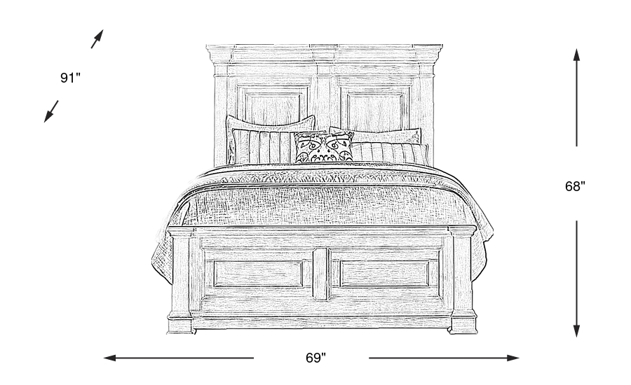 Dimension Image. Please refer to the Dimension Tab on this page for dimension details.